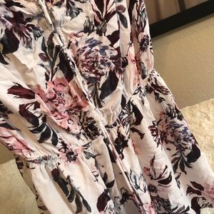 Off the shoulder floral romper